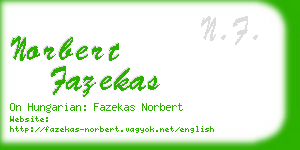 norbert fazekas business card